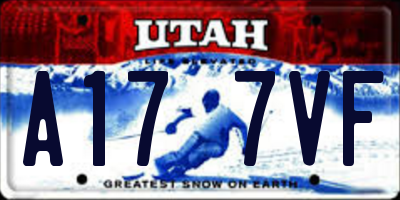 UT license plate A177VF