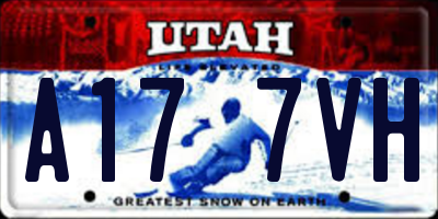 UT license plate A177VH