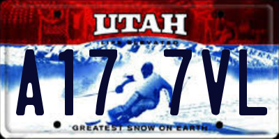 UT license plate A177VL