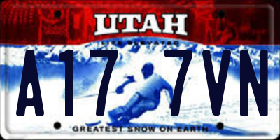 UT license plate A177VN