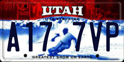 UT license plate A177VP