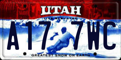 UT license plate A177WC