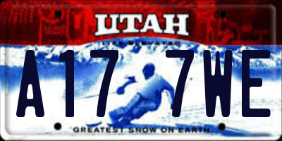 UT license plate A177WE