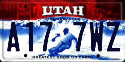 UT license plate A177WZ