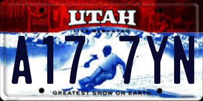 UT license plate A177YN