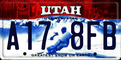 UT license plate A178FB