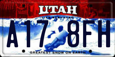 UT license plate A178FH