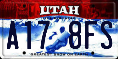 UT license plate A178FS