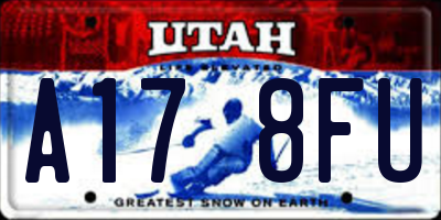 UT license plate A178FU