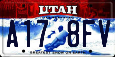 UT license plate A178FV