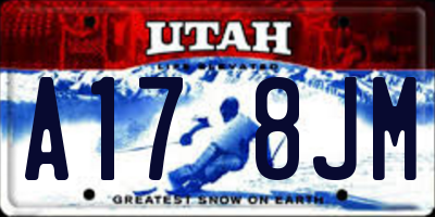UT license plate A178JM