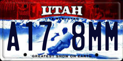 UT license plate A178MM