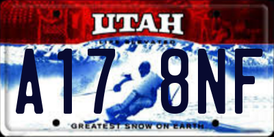 UT license plate A178NF