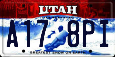 UT license plate A178PI