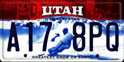 UT license plate A178PQ