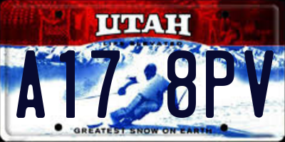UT license plate A178PV