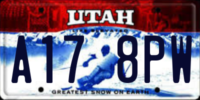 UT license plate A178PW