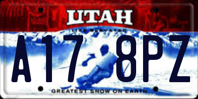 UT license plate A178PZ