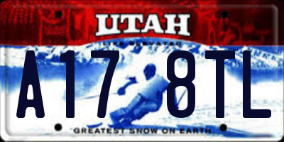 UT license plate A178TL