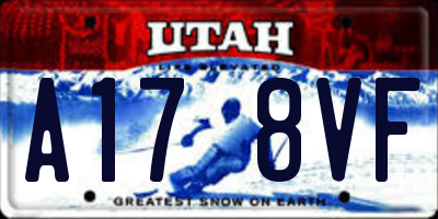UT license plate A178VF