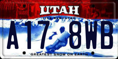 UT license plate A178WB