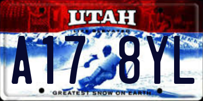 UT license plate A178YL