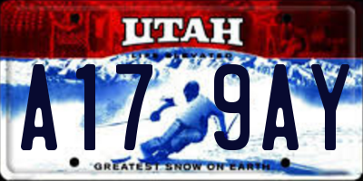 UT license plate A179AY