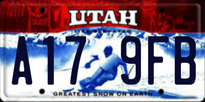 UT license plate A179FB