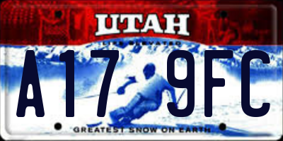 UT license plate A179FC