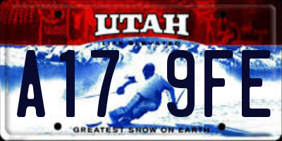 UT license plate A179FE