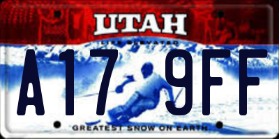 UT license plate A179FF