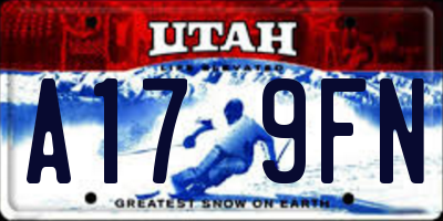 UT license plate A179FN