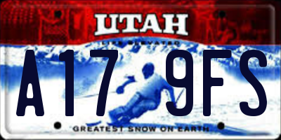 UT license plate A179FS