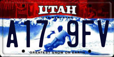 UT license plate A179FV