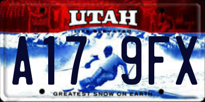 UT license plate A179FX