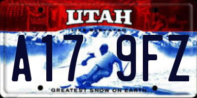UT license plate A179FZ