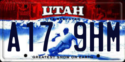 UT license plate A179HM
