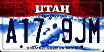 UT license plate A179JM
