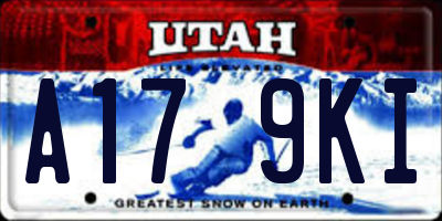 UT license plate A179KI