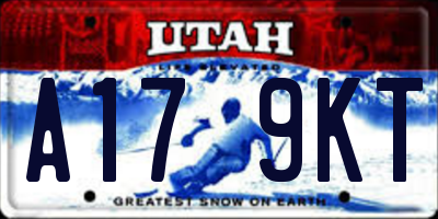 UT license plate A179KT