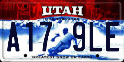 UT license plate A179LE