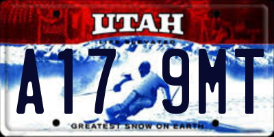 UT license plate A179MT