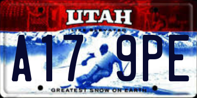 UT license plate A179PE
