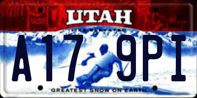 UT license plate A179PI