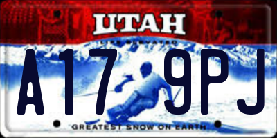 UT license plate A179PJ