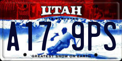 UT license plate A179PS