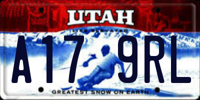 UT license plate A179RL