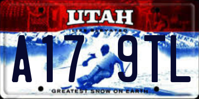 UT license plate A179TL