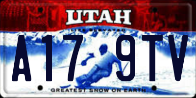 UT license plate A179TV