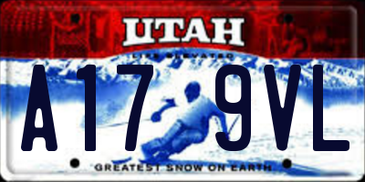 UT license plate A179VL